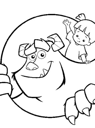 Monsters inc coloring page