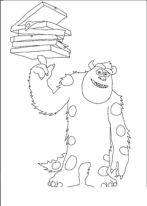 Online coloring pages coloring page sullivan sully coloring pages monsters inc download print coloring page