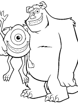Monsters inc coloring page