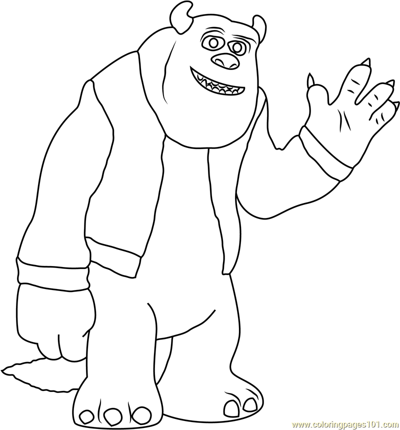 Sulley coloring page for kids