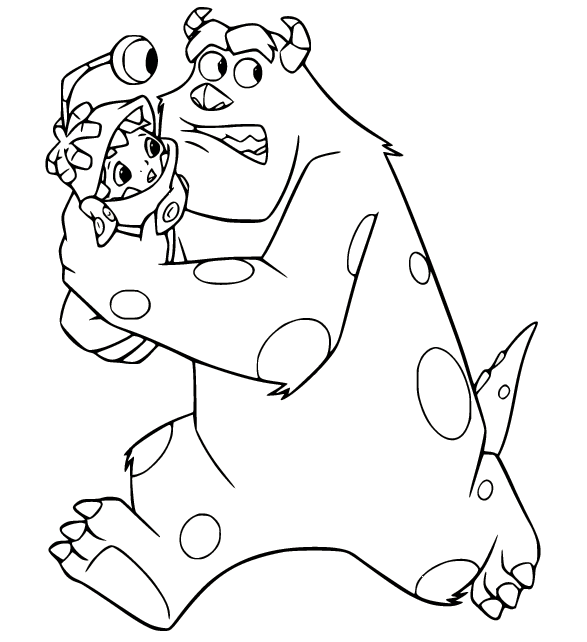 Monsters inc coloring pages printable for free download