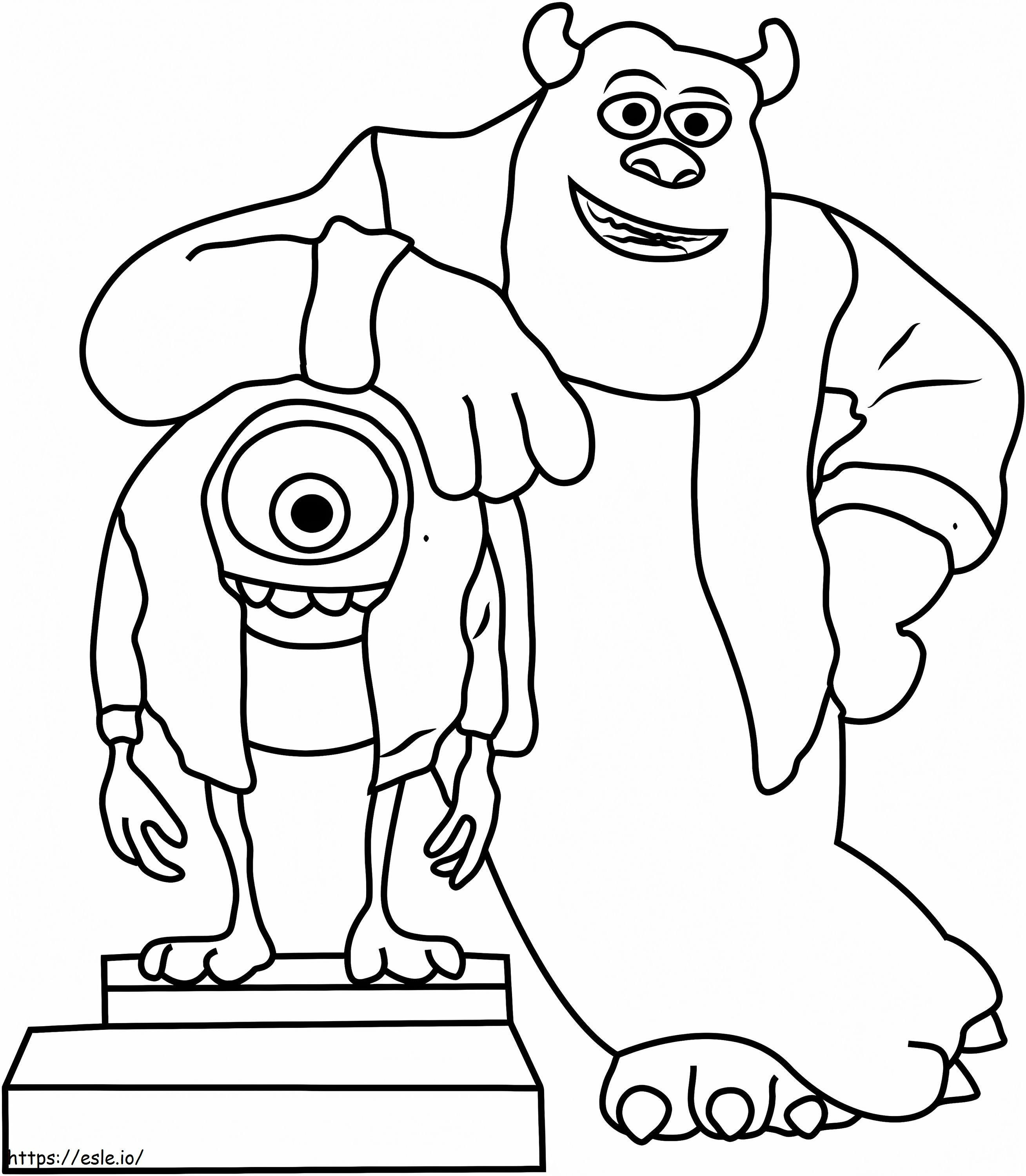 Mike and sulley a coloring page