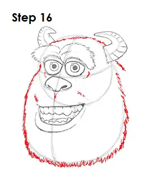 How to draw sulley