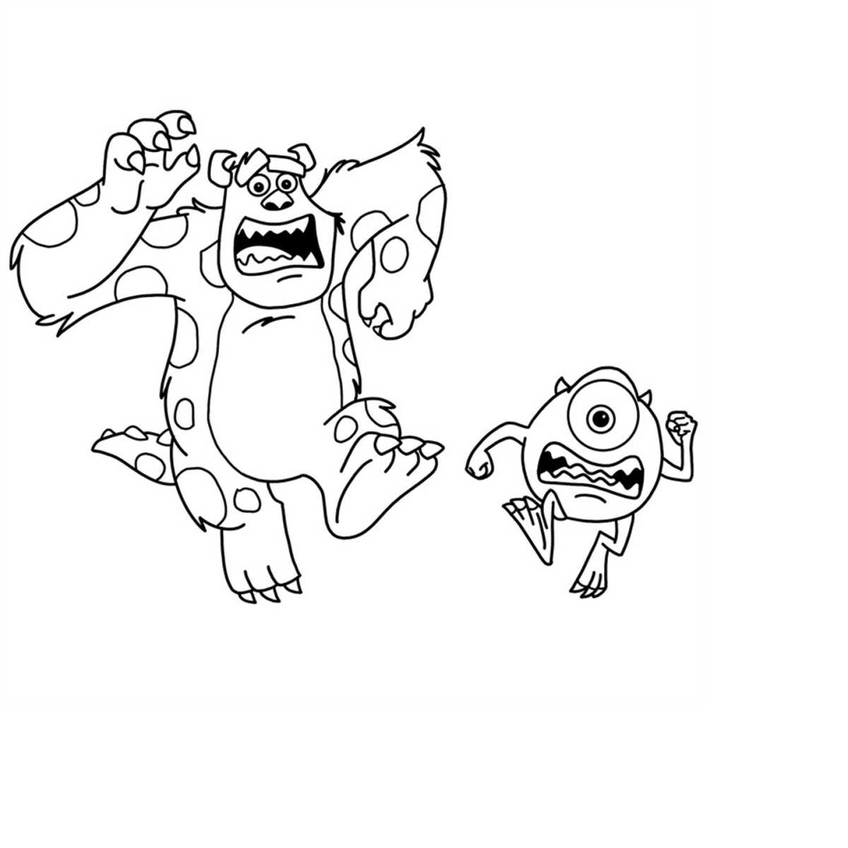 Mike and sully running monsters inc digital files