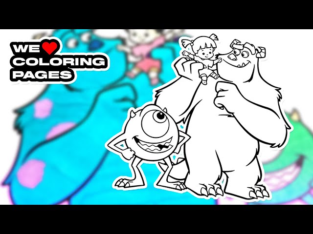 Monsters inc disney pixar coloring page we âï coloring pages