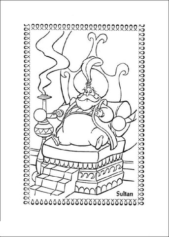 The sultan coloring page free printable coloring pages