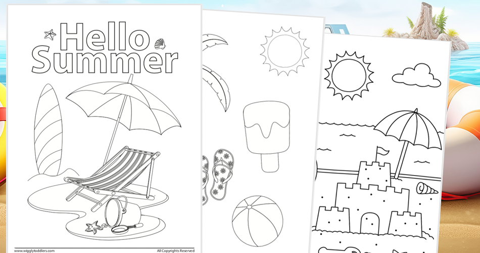 Free printable summer coloring worksheets