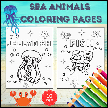 Ocean and sea animals coloring pages
