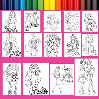 Barbie coloring pages pdf activities book summer coloring pagescoloring book