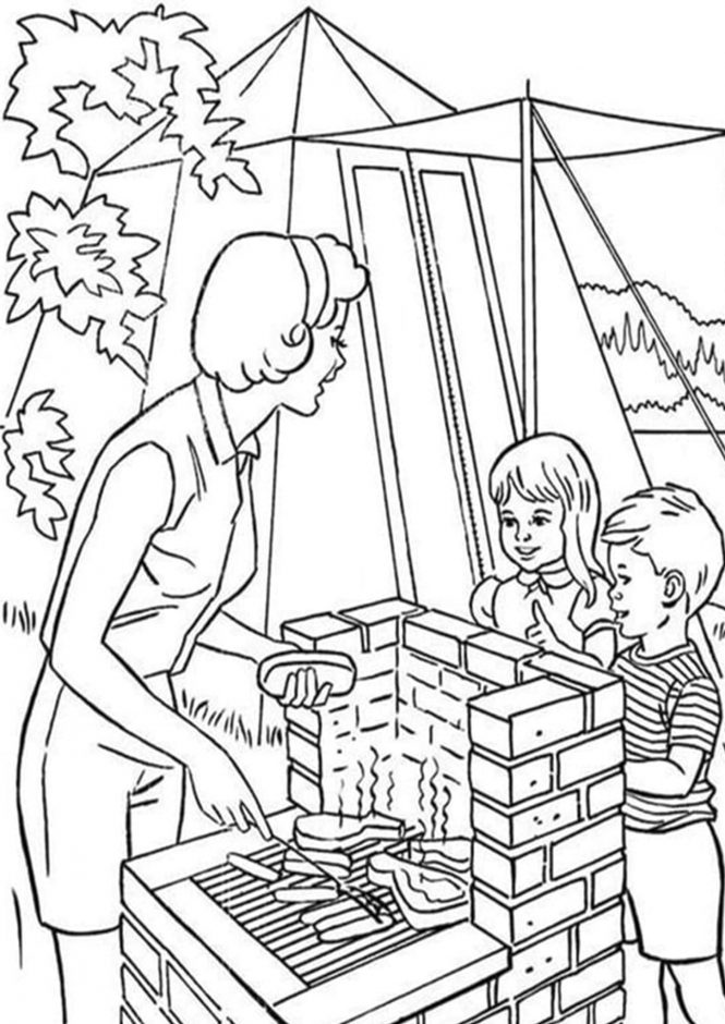 Free easy to print summer coloring pages