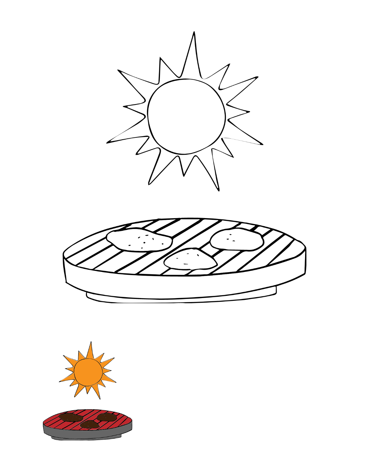 Free summer coloring page s examples