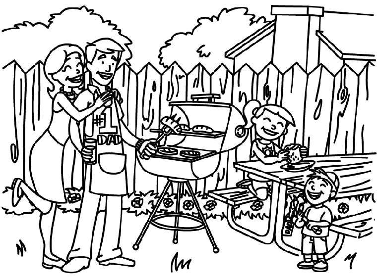 Cookout coloring pages