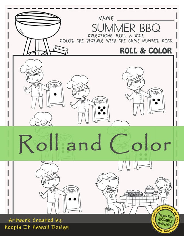 Summer bbq printable worksheets
