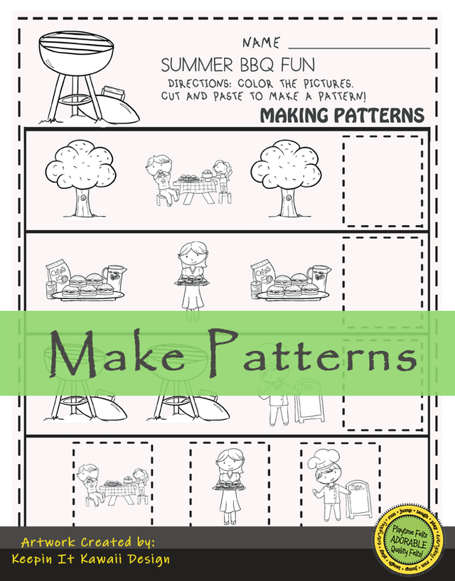 Summer bbq printable worksheets