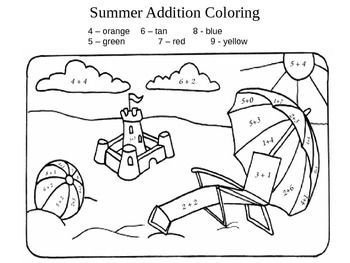 Color by number addition