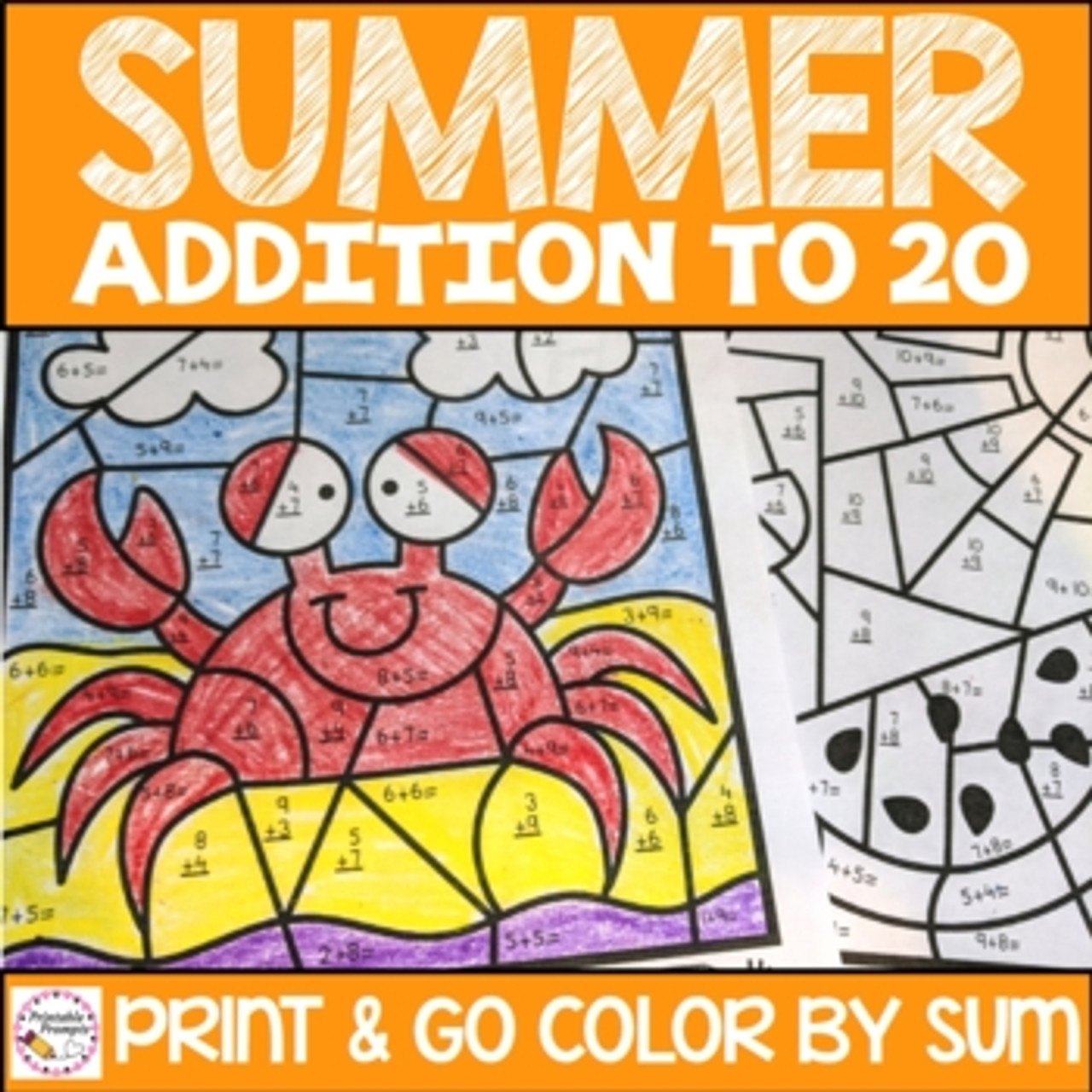 Summer color by number addition to