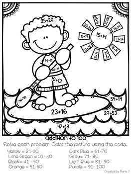 Digit addition and subtraction color