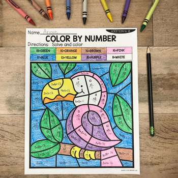 Summer color by number