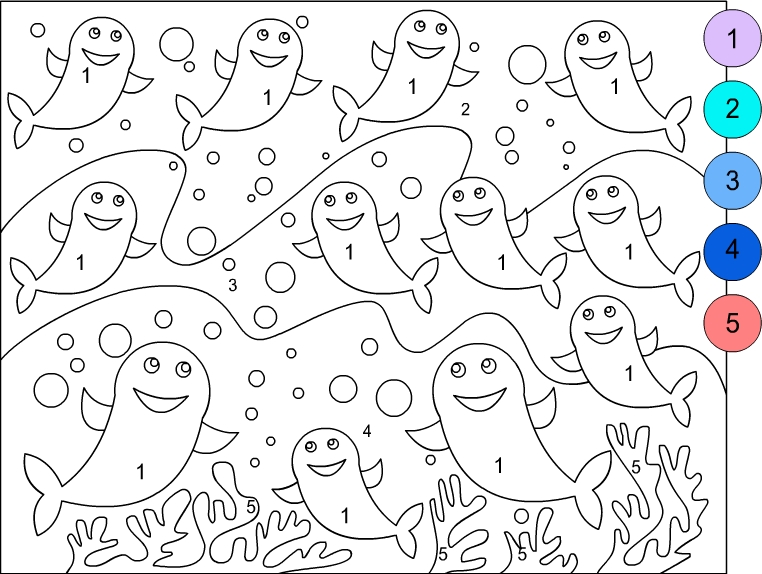 Nicoles free coloring pages color by number summer