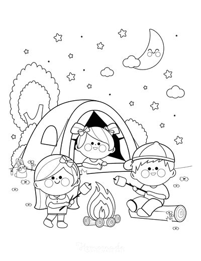 Free summer coloring pages for kids adults summer coloring pages camping coloring pages coloring pages