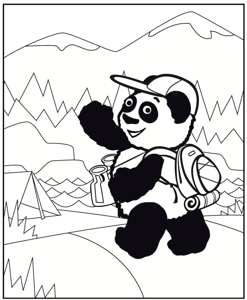 Summer camp coloring page â little pim