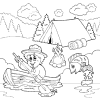 Favorite campsite coloring pages