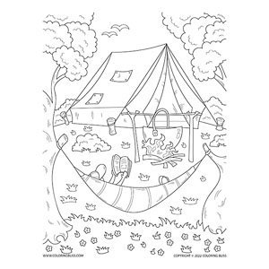 Camping with a hammock