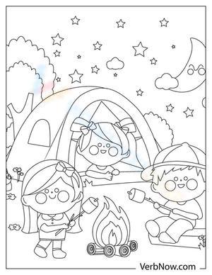 Free collection of camping coloring pages for kids