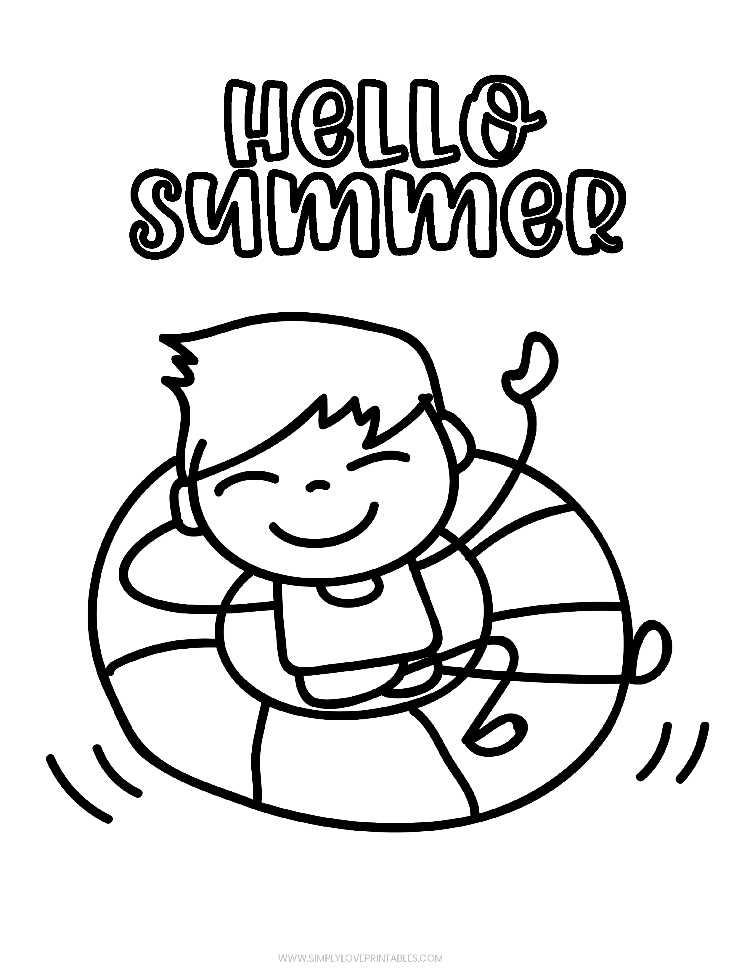 Free summer coloring pages simply love printables