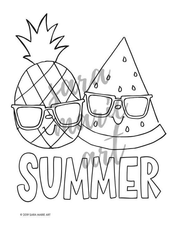Summer coloring page