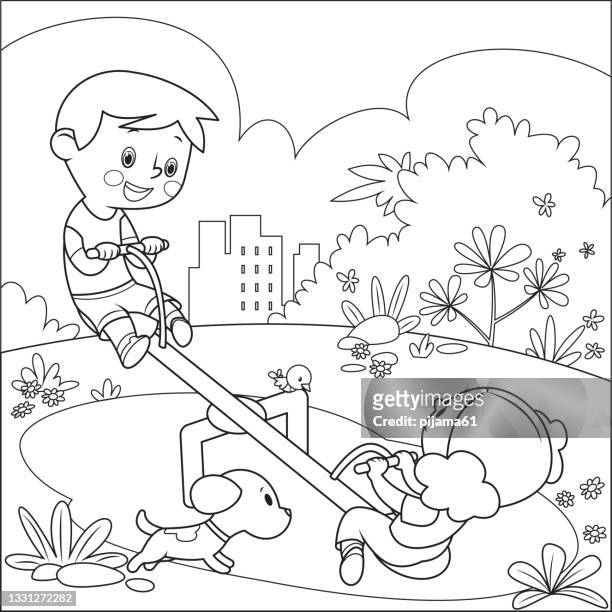 Summer coloring pages stock photos high