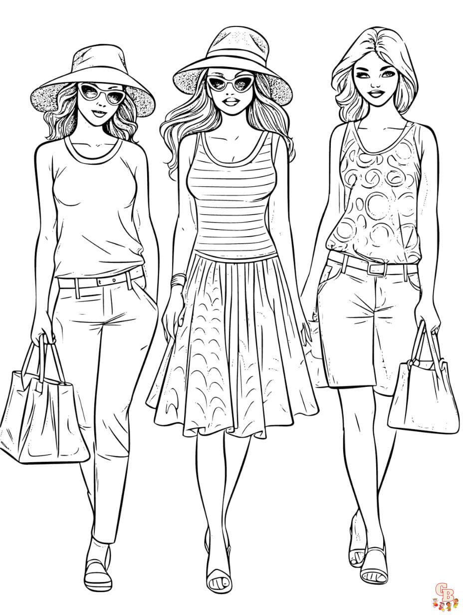 Summer coloring pages free and printable for kids and adults