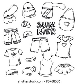 Summer beach fashion clothes set stock vector royalty free