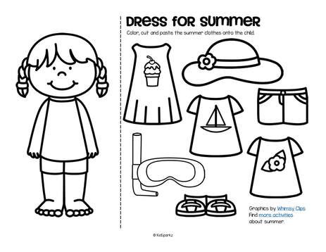 Picture clothes worksheet clothing themes summer worksheets