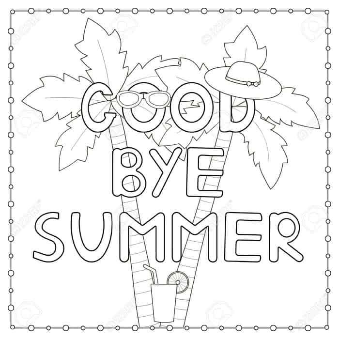 Good bye summer coloring pages summer coloring pages coloring pages goodbye summer