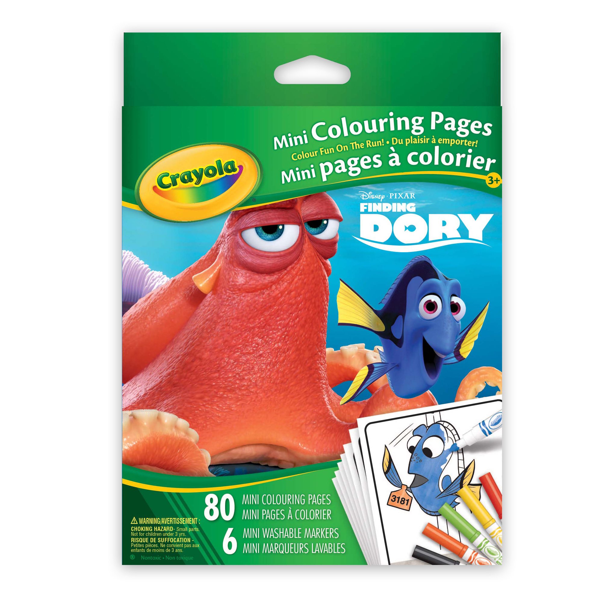 Crayola mini coloring pages finding dory summer travel cottage mping on