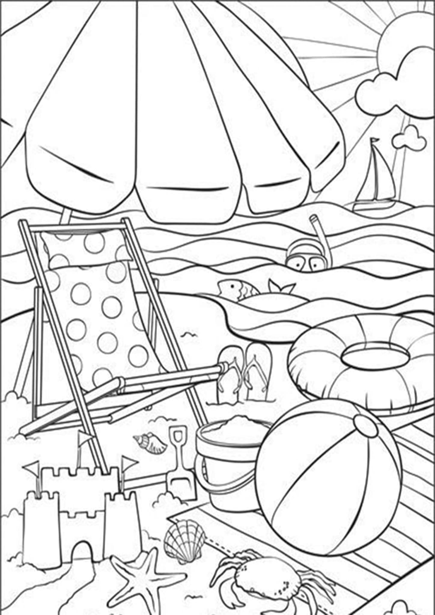 Free easy to print summer coloring pages beach coloring pages summer coloring pages coloring pages
