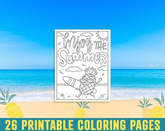Summer coloring pages printable summer holiday coloring pages for kids boys girls teens adults summer activities fun coloring book