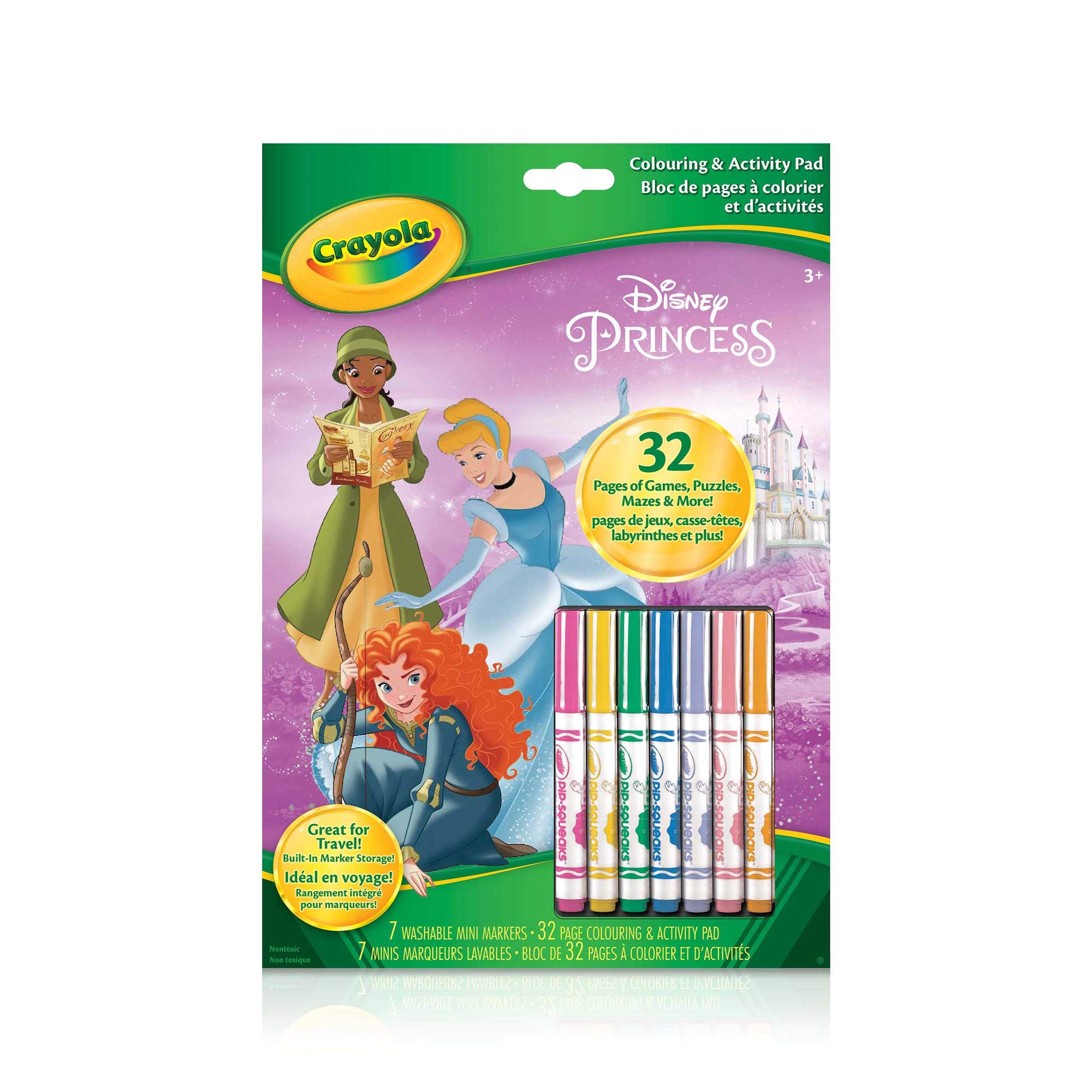 Crayola colouring and activity pad disney princess gift for boys and girls kids ages and up summer travel cottage mping on