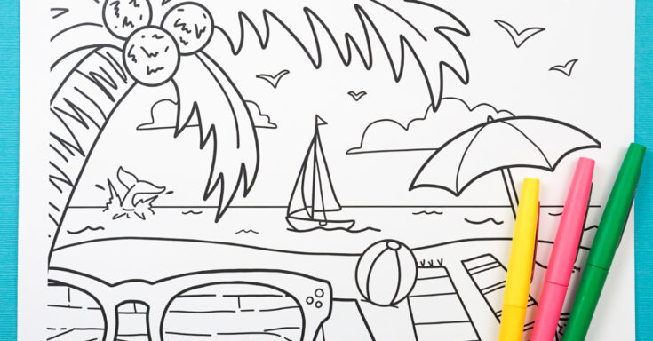 Summer coloring page