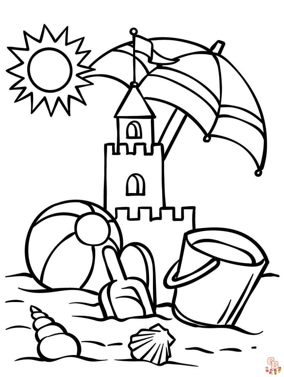 Summer coloring pages free and printable for kids and adults