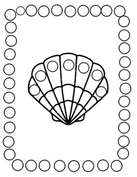 Beach summer dot markers coloring pages printable dot markers sheets pdf