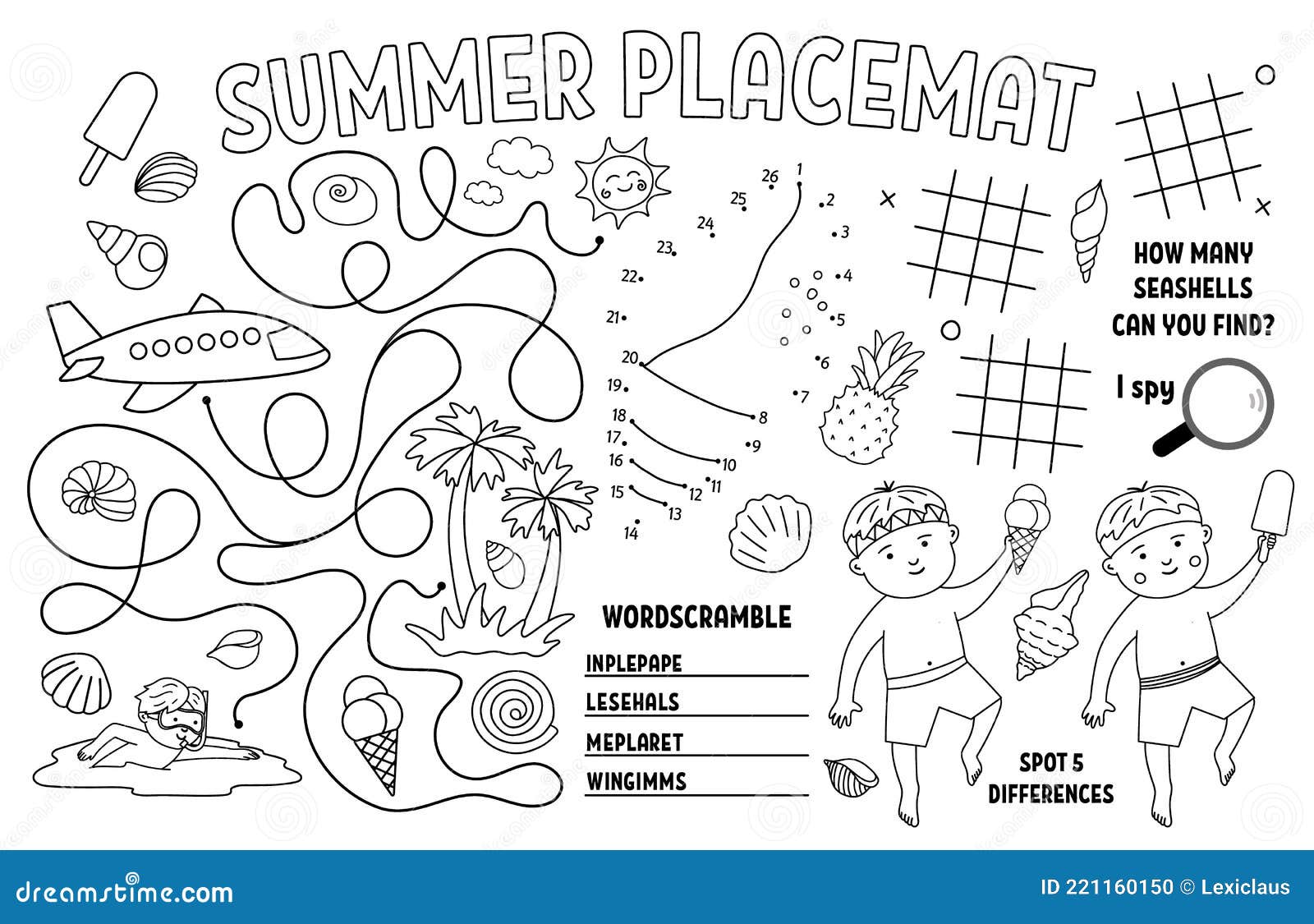 Summer dot to dot stock illustrations â summer dot to dot stock illustrations vectors clipart