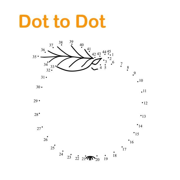 Dot to dot coloring pages pictures stock illustrations royalty