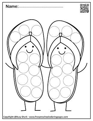 Set of summer dot markers pages summer coloring pages dot markers dot marker activities