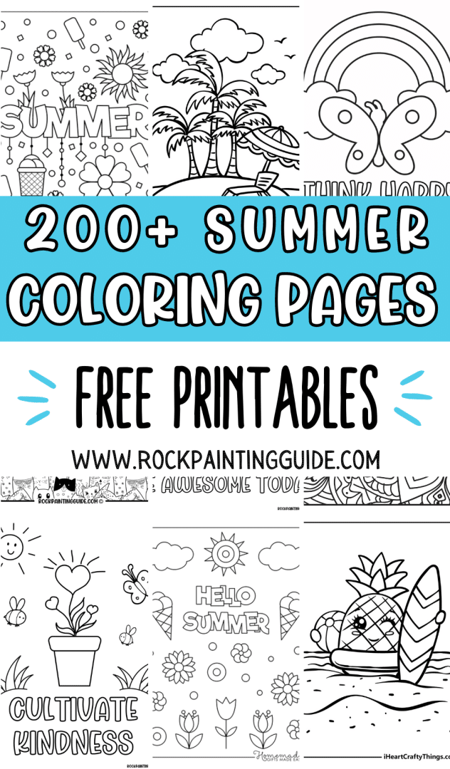 Fun summer coloring pages for free download print