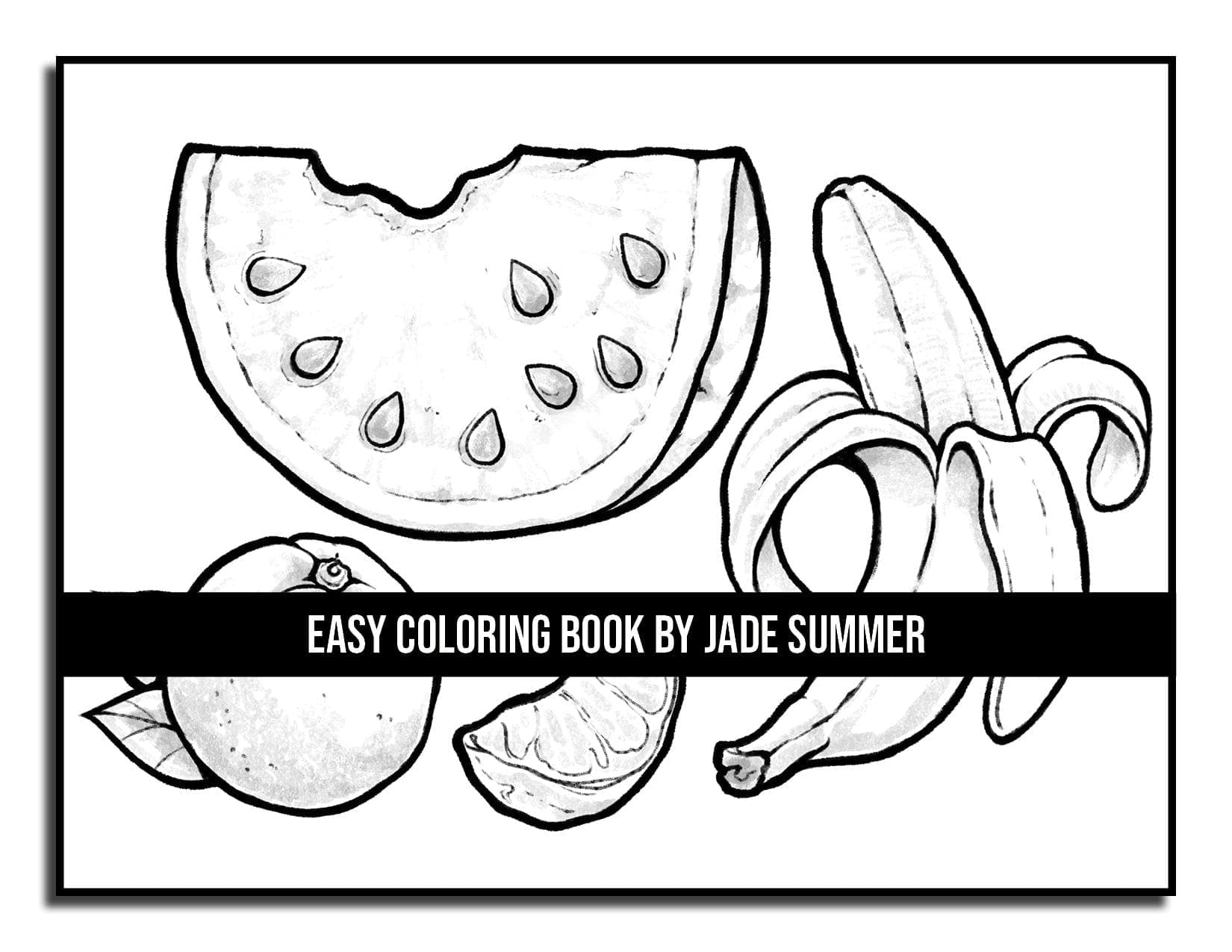Easy coloring book jade summer