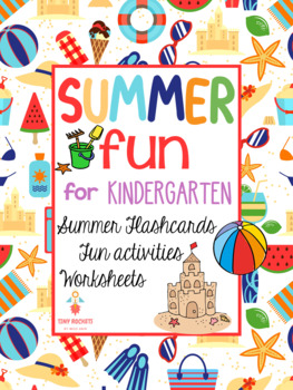 Summer vacation fun flash cards worksheets coloring sheets for kindergarten