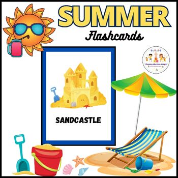 Sunny summer flashcards printable seasons cards by amazing education designs