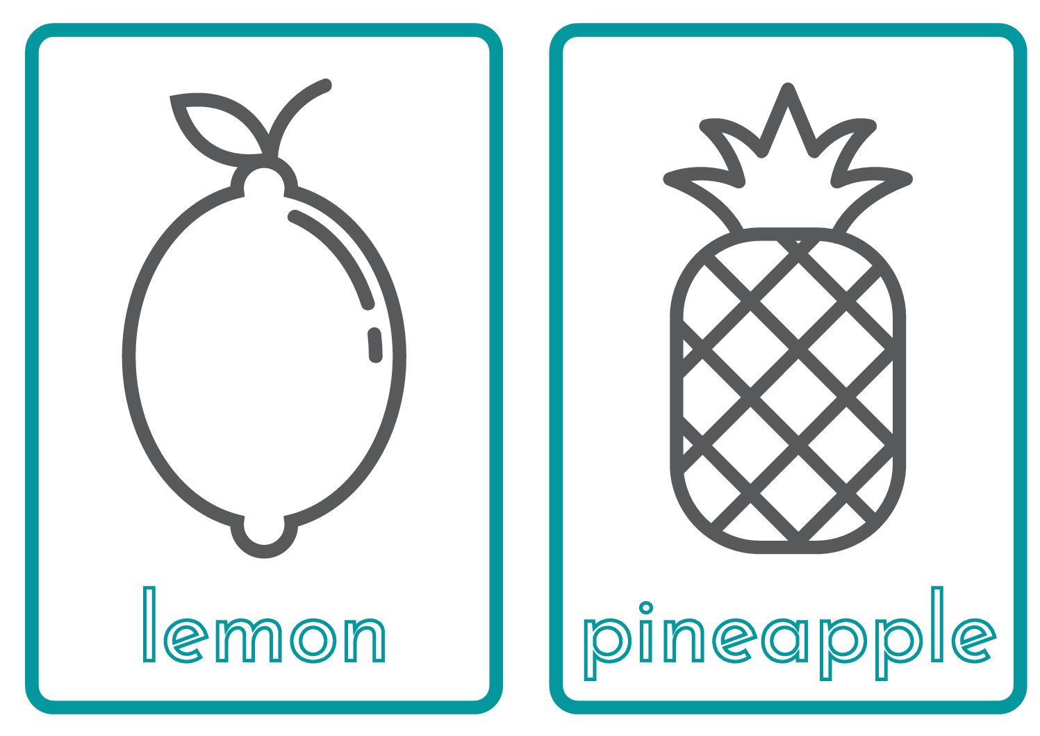 Ecd fruit coloring book â teacha